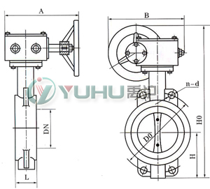 D371F四氟密封蝶閥 (蝸輪傳動(dòng)) D371F四氟密封蝶閥 (蝸輪傳動(dòng))